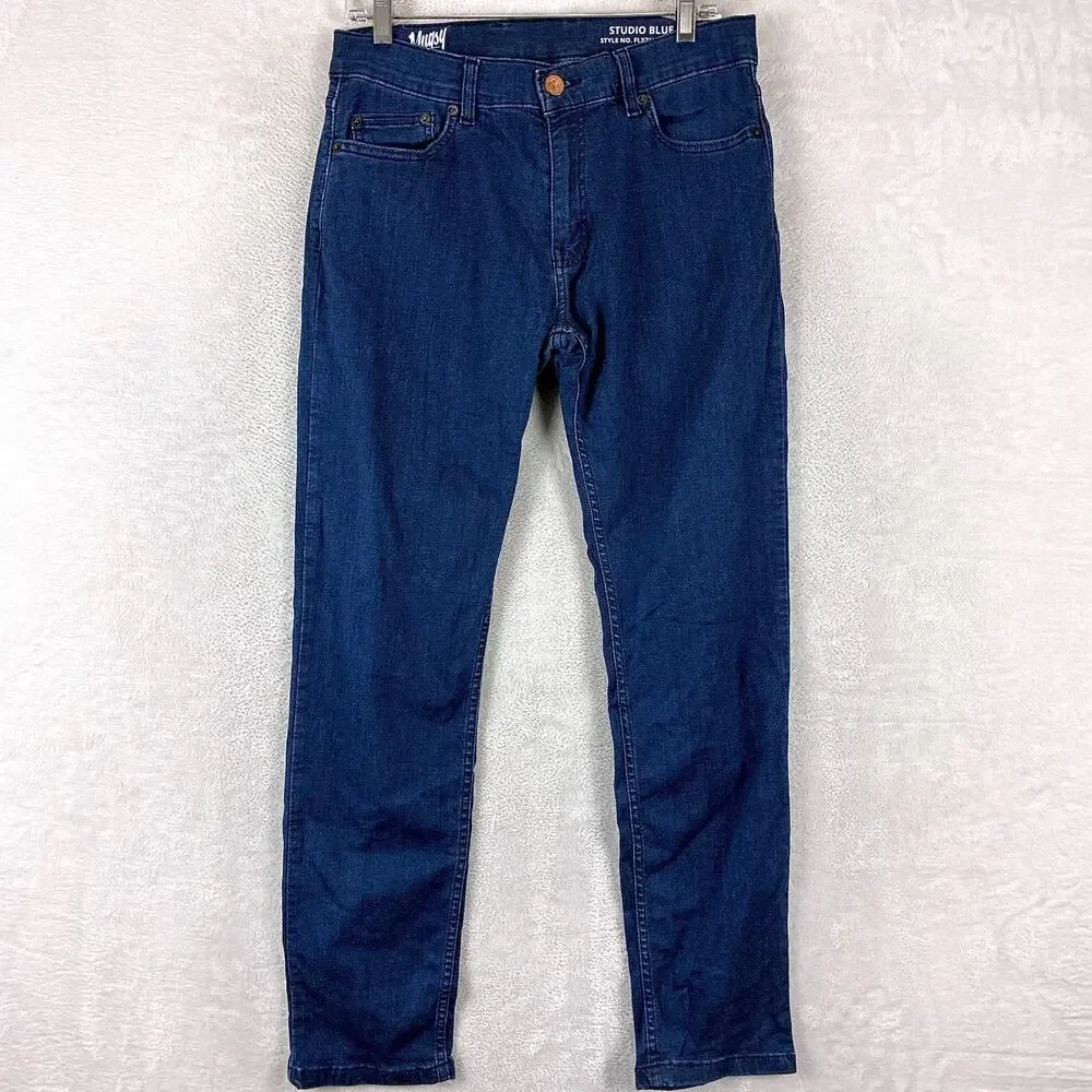 Mugsy Jeans Mens 32x32 Studio Blues Stretch Slim Straight Preppy Going Out
